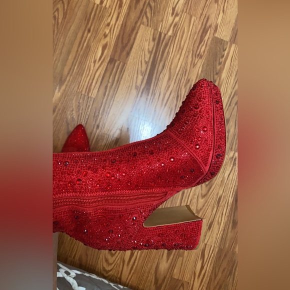 Rocket Red rhinestone bootie - Picture 5 of 6